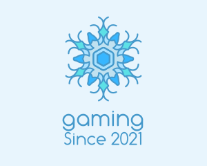 Season - Blue Frozen Snowflake logo design