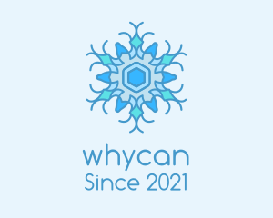 Freezer - Blue Frozen Snowflake logo design