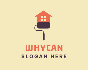 House Painting - Paint Roller House logo design
