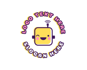 Daycare - Tech Robot Wink logo design