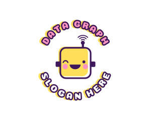 Tech Robot Data logo design