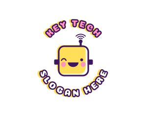 Tech Robot Data logo design