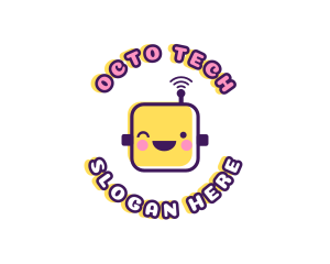 Tech Robot Data logo design