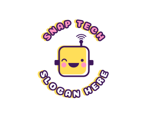 Tech Robot Data logo design