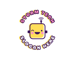 Tech Robot Data logo design