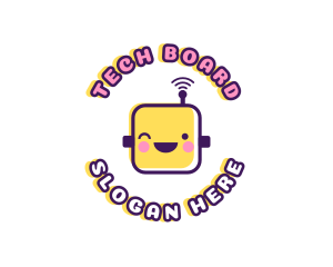 Tech Robot Data logo design