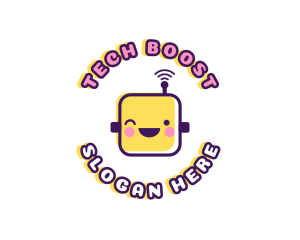 Tech Robot Data logo design