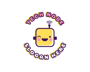 Tech Robot Data logo design