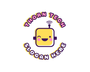 Tech Robot Data logo design