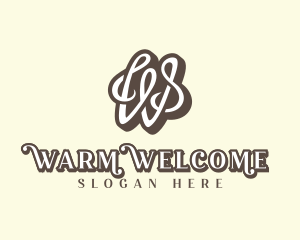 Cursive Calligraphy Letter W logo design