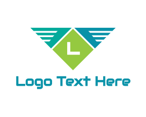 Triangle - Triangle V Wings logo design