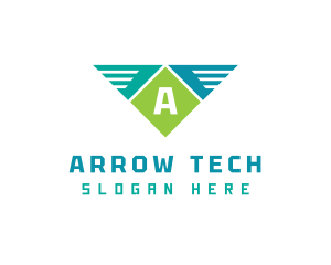 Business Technology Wings logo design