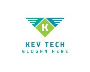 Business Technology Wings logo design