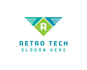 Business Technology Wings logo design