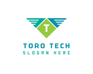 Business Technology Wings logo design