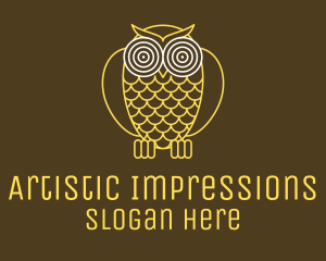 Hypnotic Owl Eye logo design