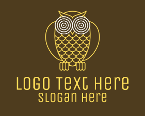 Owl - Hypnotic Owl Eye logo design