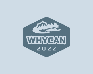 Hexagon Mountain Landscape Logo