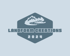 Landform - Mountain Travel Landscape logo design