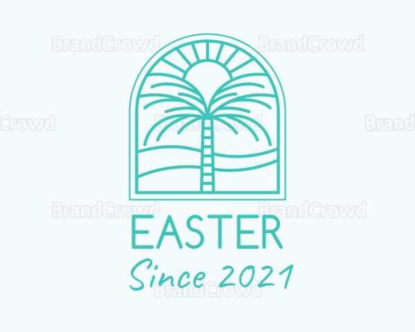 Summer Palm Tree Logo