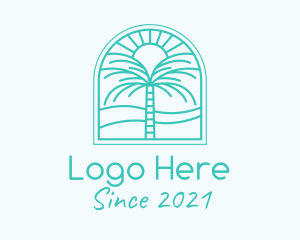 Summer Palm Tree logo design