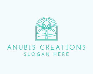 Summer Palm Tree logo design