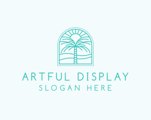 Summer Palm Tree logo design