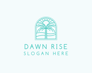 Summer Palm Tree logo design