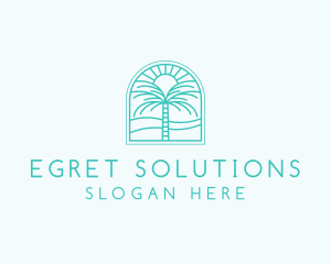 Summer Palm Tree logo design