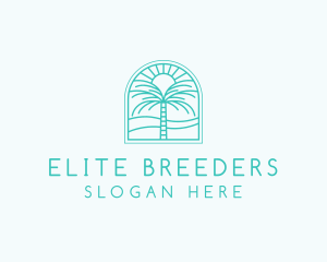 Summer Palm Tree logo design