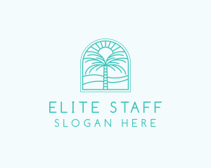 Summer Palm Tree logo design