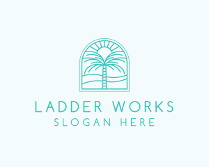 Summer Palm Tree logo design