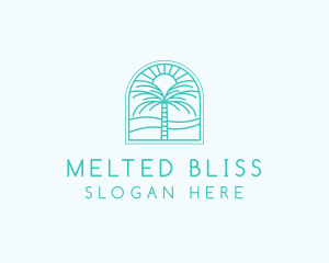 Summer Palm Tree logo design