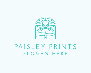 Summer Palm Tree logo design