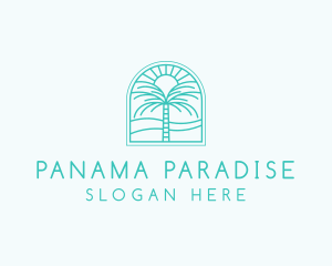 Summer Palm Tree logo design