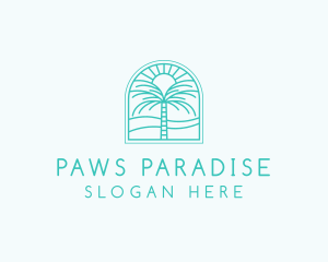 Summer Palm Tree logo design