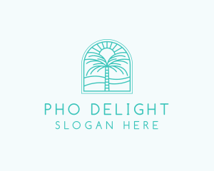 Summer Palm Tree logo design