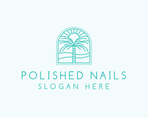 Summer Palm Tree logo design