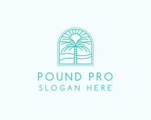 Summer Palm Tree logo design