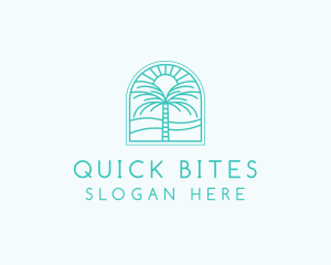 Summer Palm Tree logo design