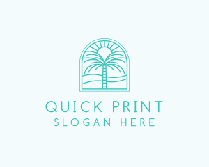 Summer Palm Tree logo design