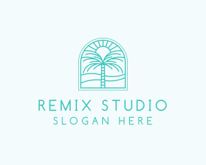 Summer Palm Tree logo design