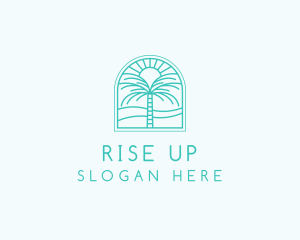 Summer Palm Tree logo design