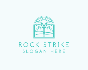 Summer Palm Tree logo design