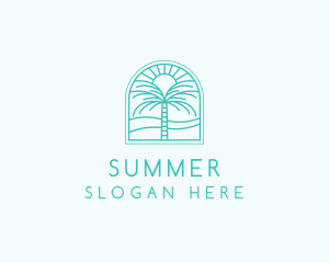 Summer Palm Tree logo design