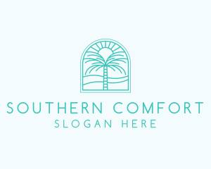 Summer Palm Tree logo design