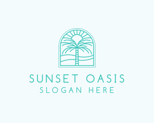 Summer Palm Tree logo design