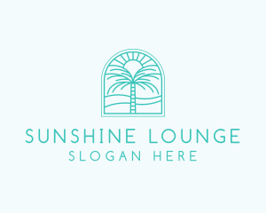 Summer Palm Tree logo design