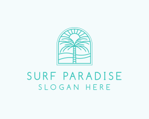 Summer Palm Tree logo design