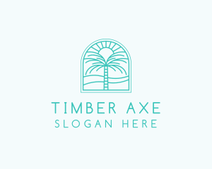 Summer Palm Tree logo design